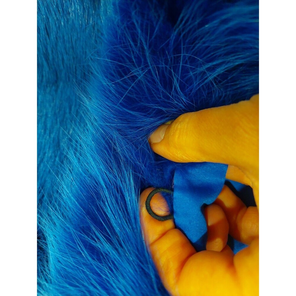 Authentic REVILLON Paris New York Electric Blue Rabbit Fox Fur Convertible Vest - Picture 13 of 14